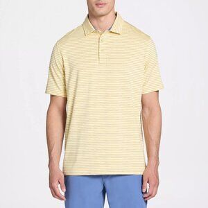 Walter Hagen Performance 11 Classic Stripe Polo, Men's, XXL, Yellow/Mid Blue Str
